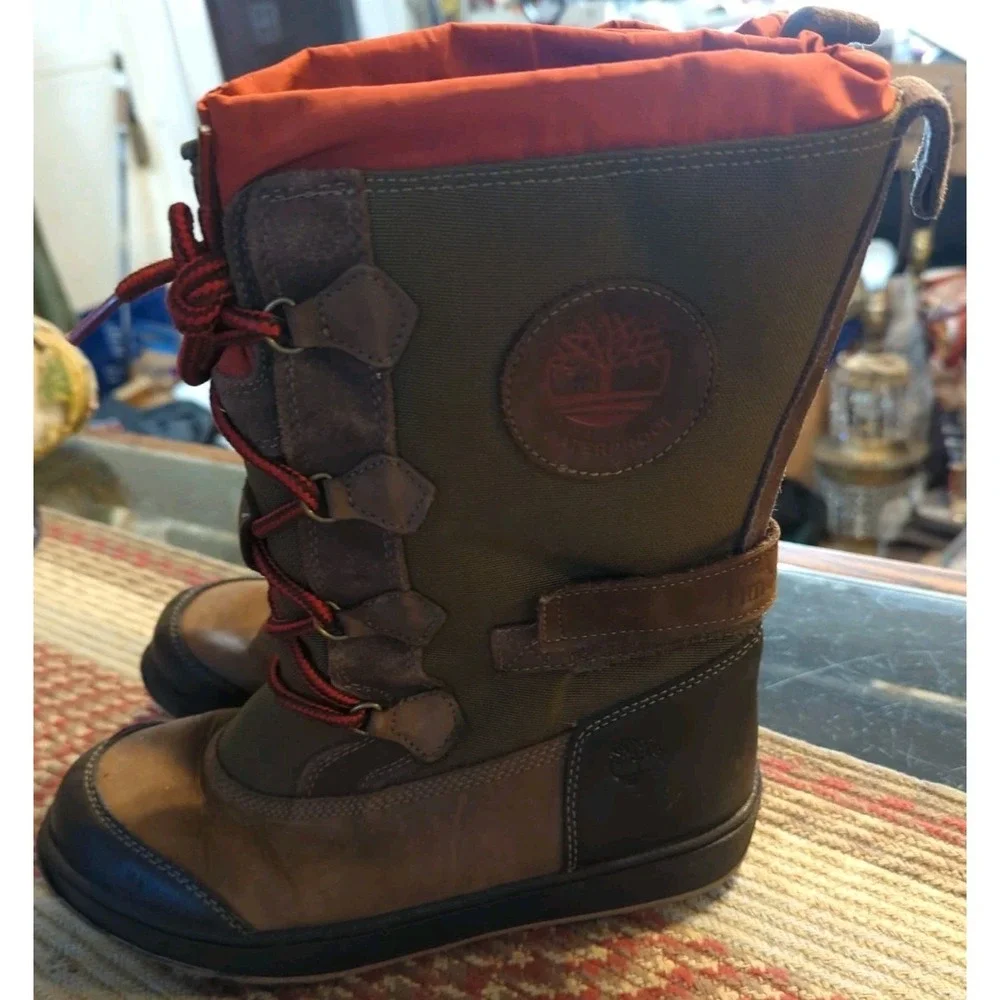 Big KIDS Timberland THERMOLITE Furry Lined Waterproof Boots Size 4.5